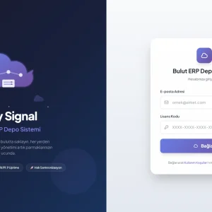 Bulut Tabanlı ERP  Sistemi - 1 Yıllık Lisans -Aylık 1250 TL